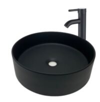 مغسلة سيراميك اسود لامع 9514B G-001 (1) مغسلة سيراميك دائرية متعددة الالوان