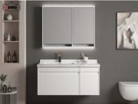 مغسلة كبت خشب 2233-80 (1) مغسلة كبت خشبية مع خزانه 80 و 100 سم