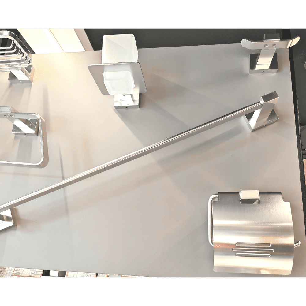 طقم اكسسوارات 6 قطع كروم مطفي 8900Y-6 (6) طقم اكسسوارات 6 قطع كروم مطفي بيت العز للادوات الصحيه الكويت