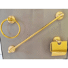 طقم اكسسوارات حمام 6 قطع ذهبي مزخرف فندقي فاخر X0001G (4) طقم اكسسوارات حمام 6 قطع ذهبي مزخرف فندقي فاخر X0001G