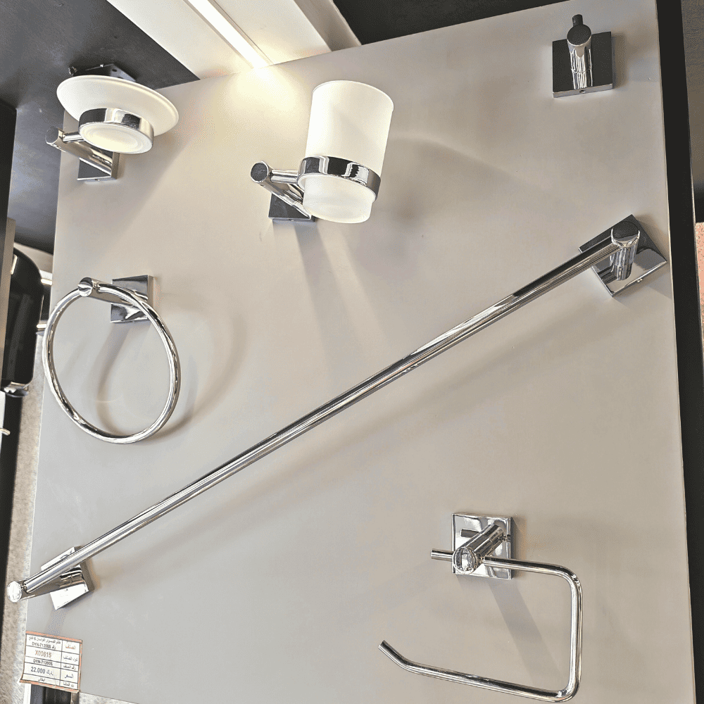 طقم اكسسوارات حمام 6 قطع كروم DYN-71200S (7) طقم اكسسوارات حمام 6 قطع كروم DYN-71200S