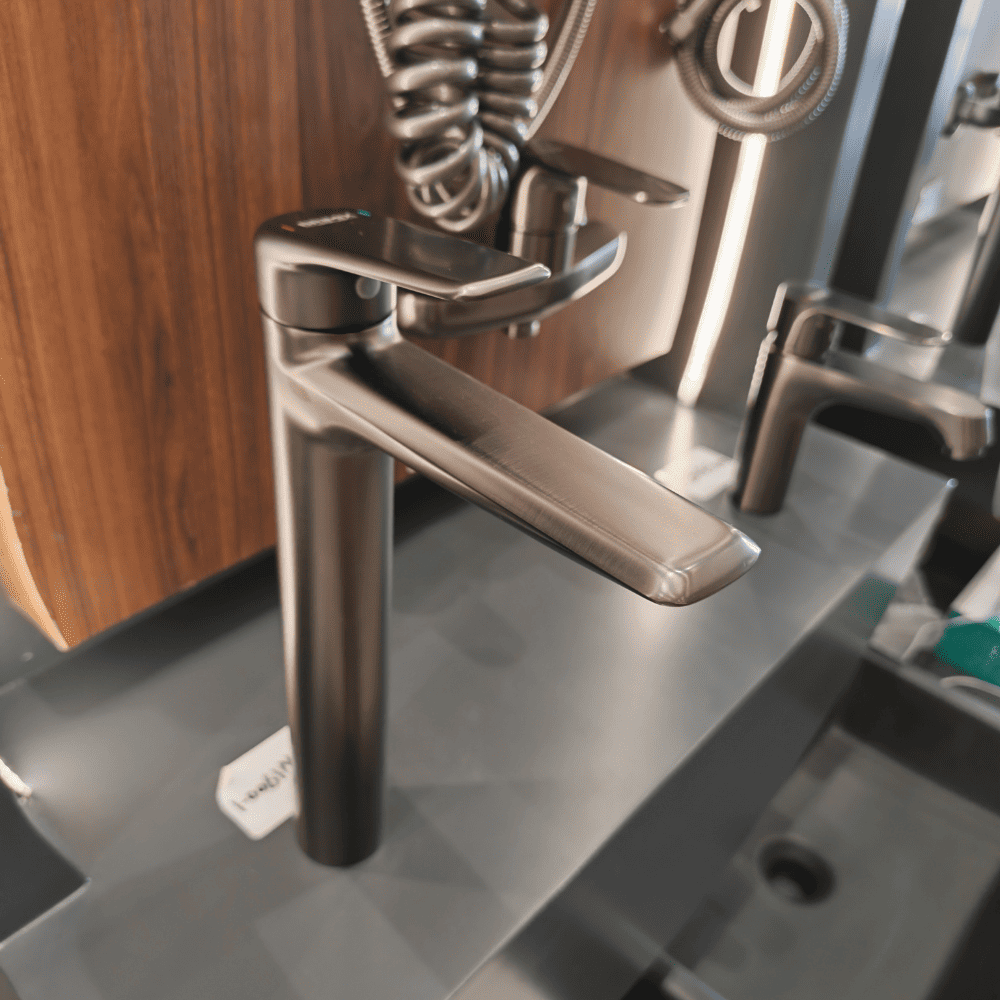 خلاط مغسلة مرتفع كروم مطفي 1-0061NG-1 (2) خلاط مغسلة مرتفع كروم مطفي