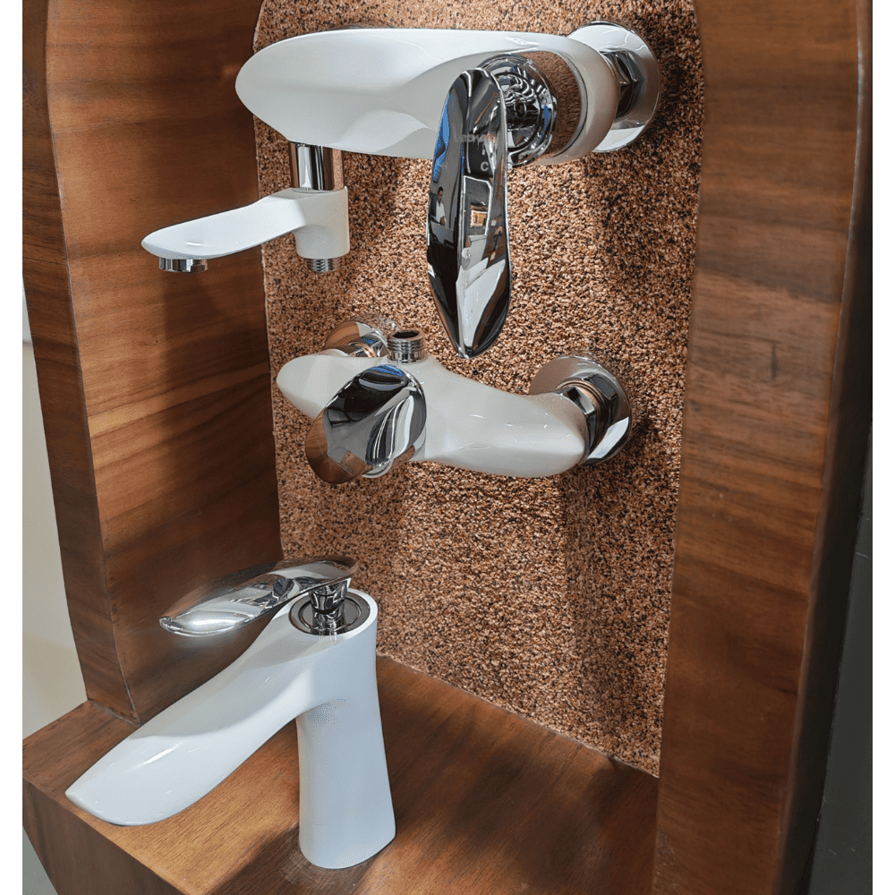 طقم خلاطات أبيض فاخر 1F016000 (14) طقم خلاطات أبيض فاخر