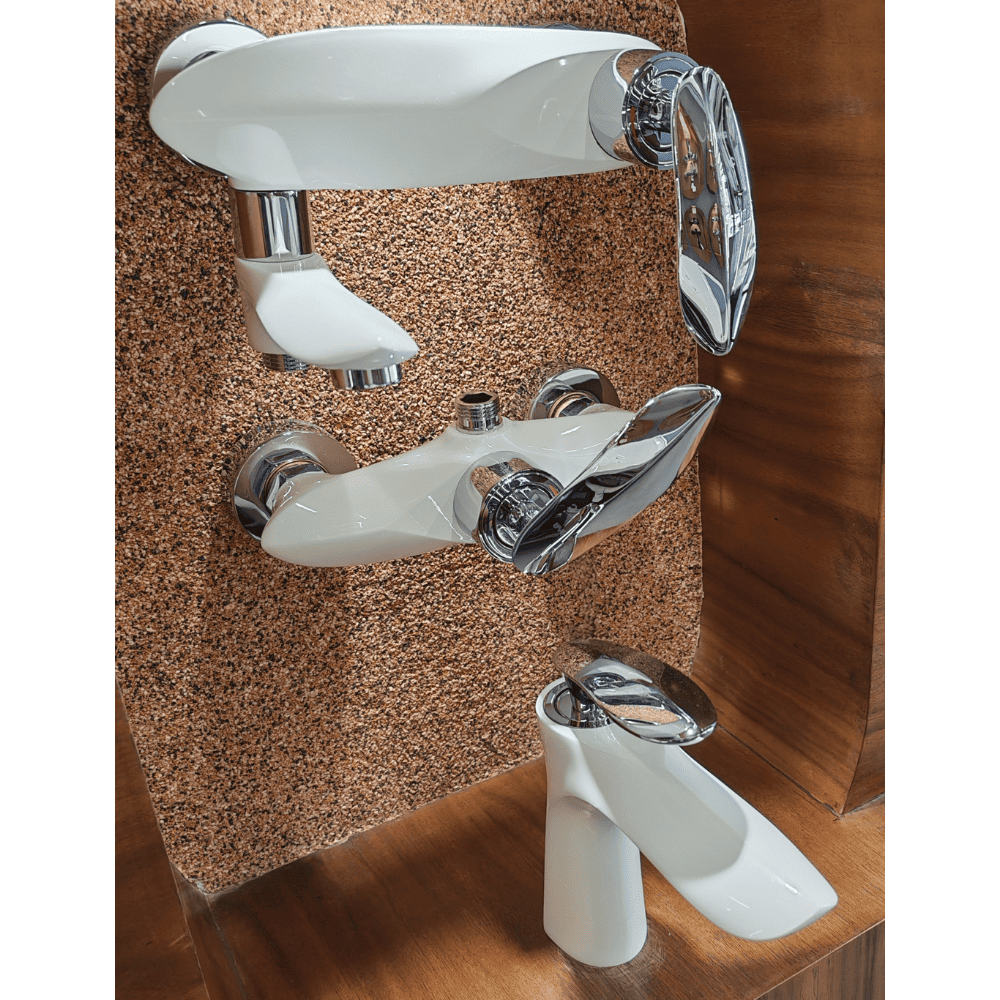 طقم خلاطات أبيض فاخر 1F016000 (15) طقم خلاطات أبيض فاخر