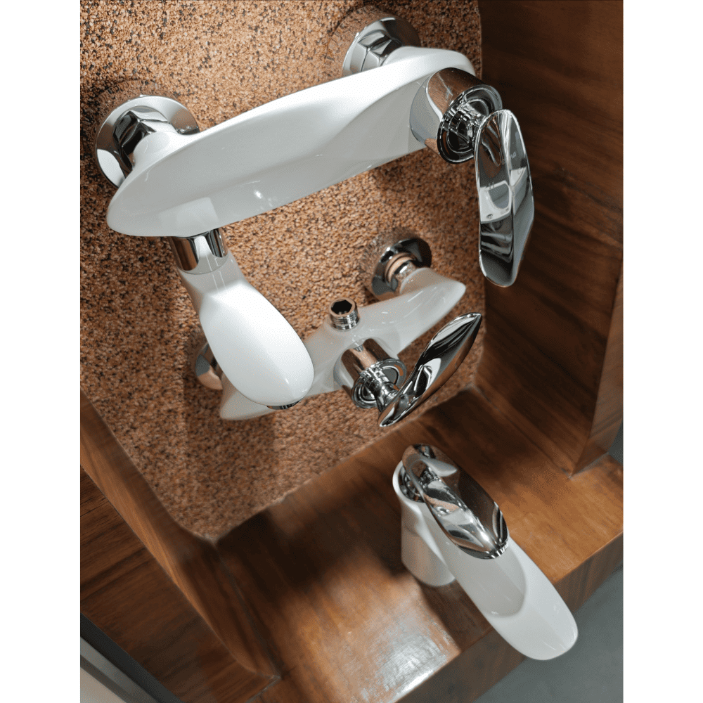 طقم خلاطات أبيض فاخر 1F016000 (3) طقم خلاطات أبيض فاخر