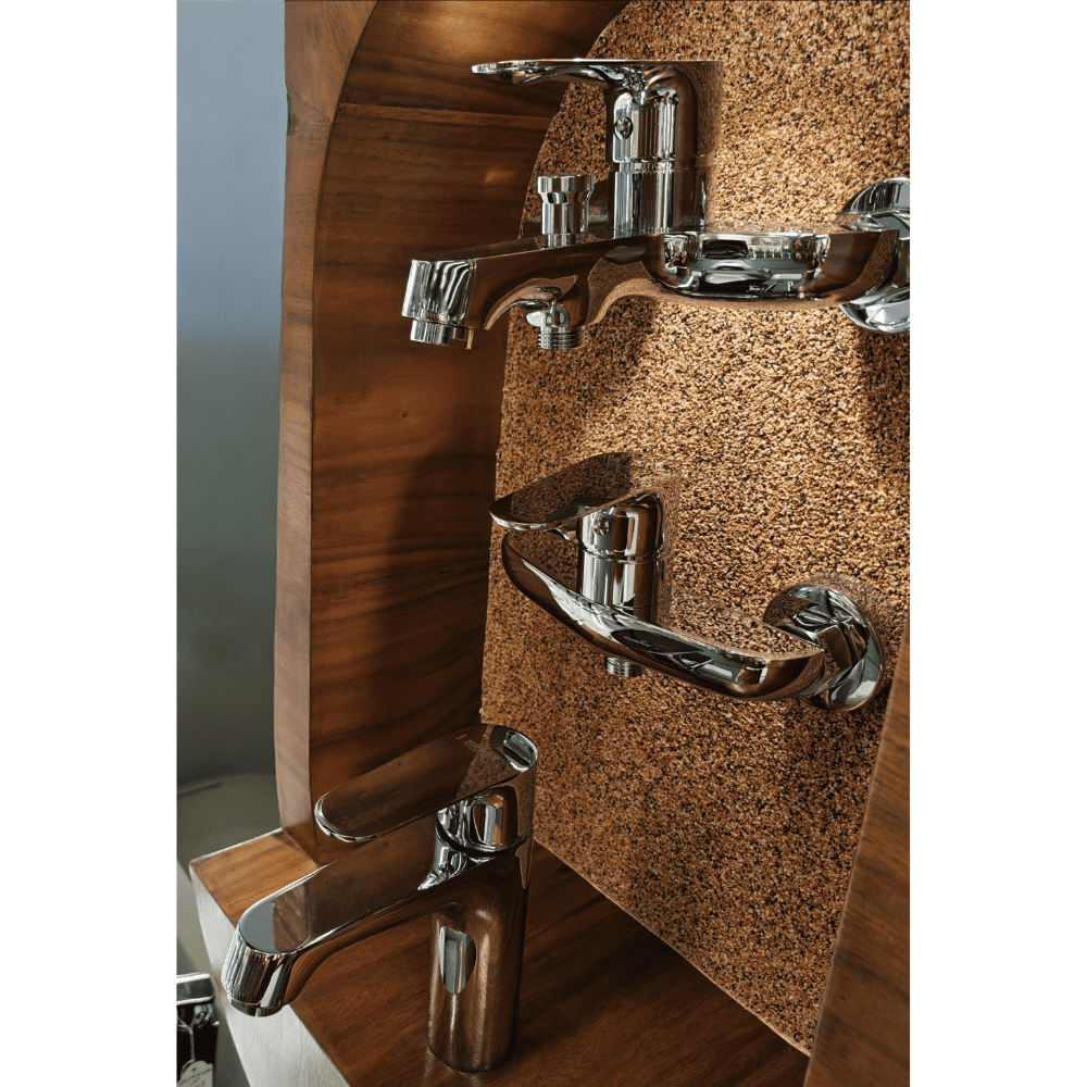 طقم خلاطات حمام كروم ماركة BRIMIX 55165 (10) طقم خلاطات حمام كروم ماركة BRIMIX