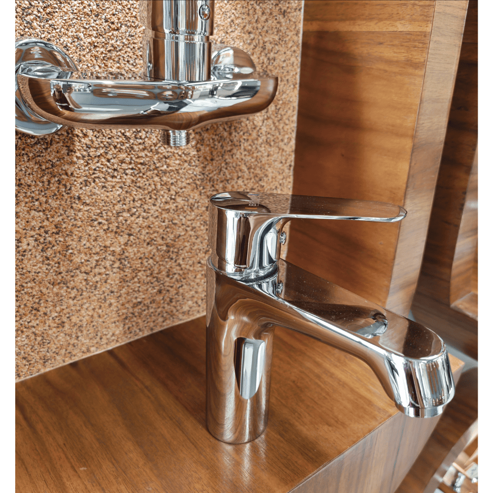 طقم خلاطات حمام كروم ماركة BRIMIX 55165 (4) طقم خلاطات حمام كروم ماركة BRIMIX