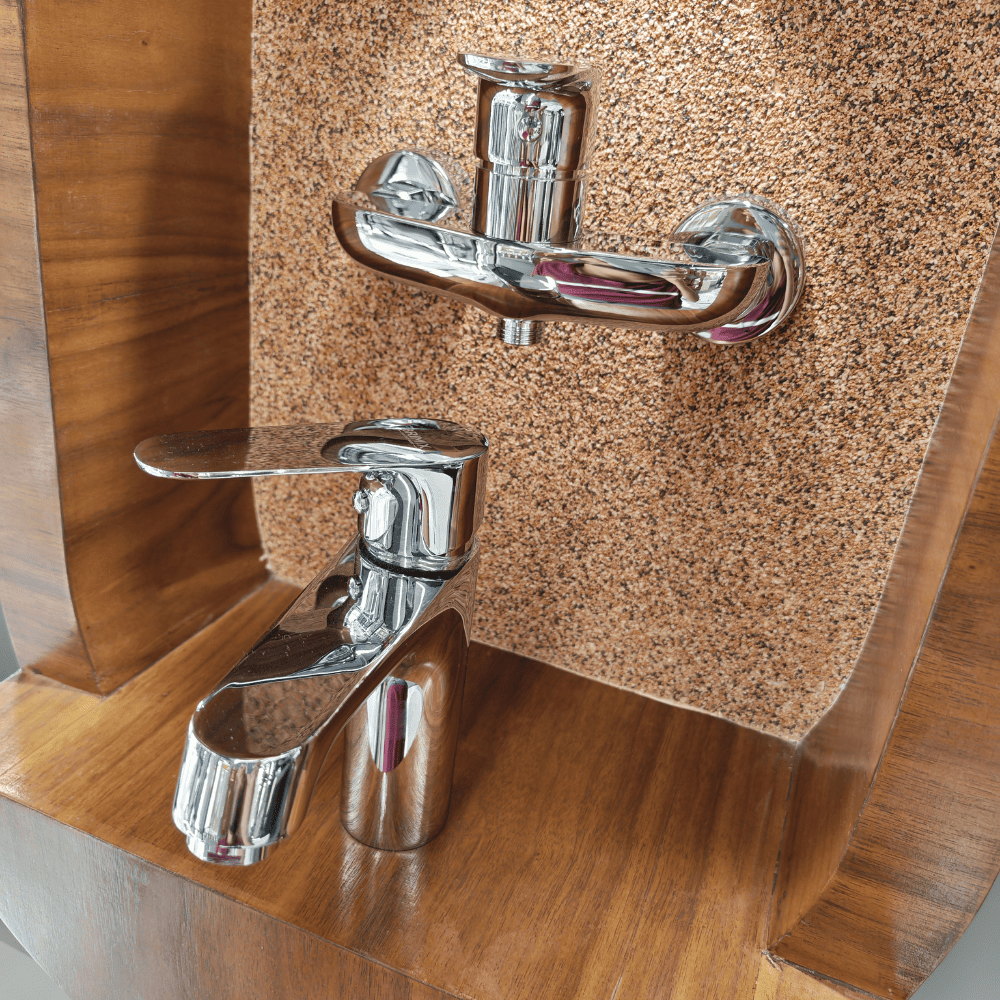 طقم خلاطات حمام كروم ماركة BRIMIX 55165 (6) طقم خلاطات حمام كروم ماركة BRIMIX