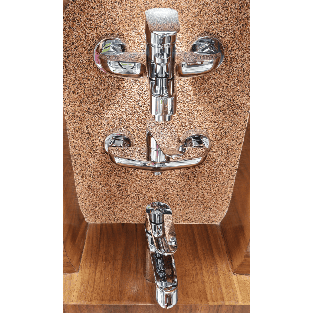 طقم خلاطات حمام كروم ماركة BRIMIX 55165 (9) طقم خلاطات حمام كروم ماركة BRIMIX