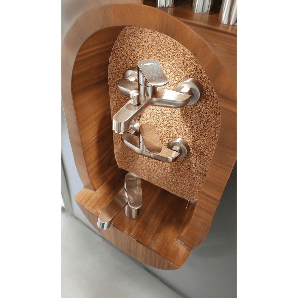 طقم خلاطات كروم مطفي ماركة BRIMIX 55166L (10) طقم خلاطات كروم مطفي ماركة BRIMIX