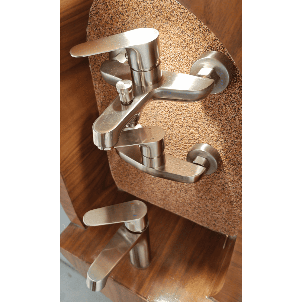 طقم خلاطات كروم مطفي ماركة BRIMIX 55166L (12) طقم خلاطات كروم مطفي ماركة BRIMIX