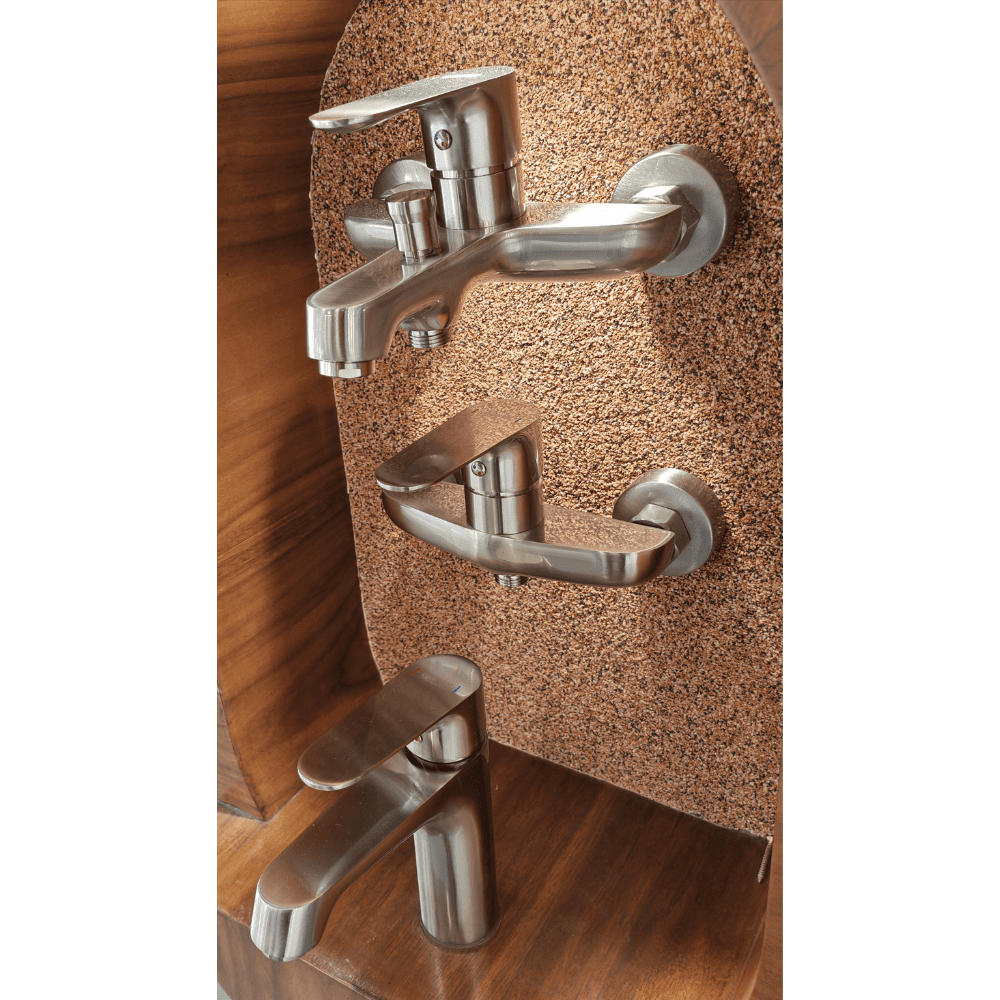 طقم خلاطات كروم مطفي ماركة BRIMIX 55166L (4) طقم خلاطات كروم مطفي ماركة BRIMIX