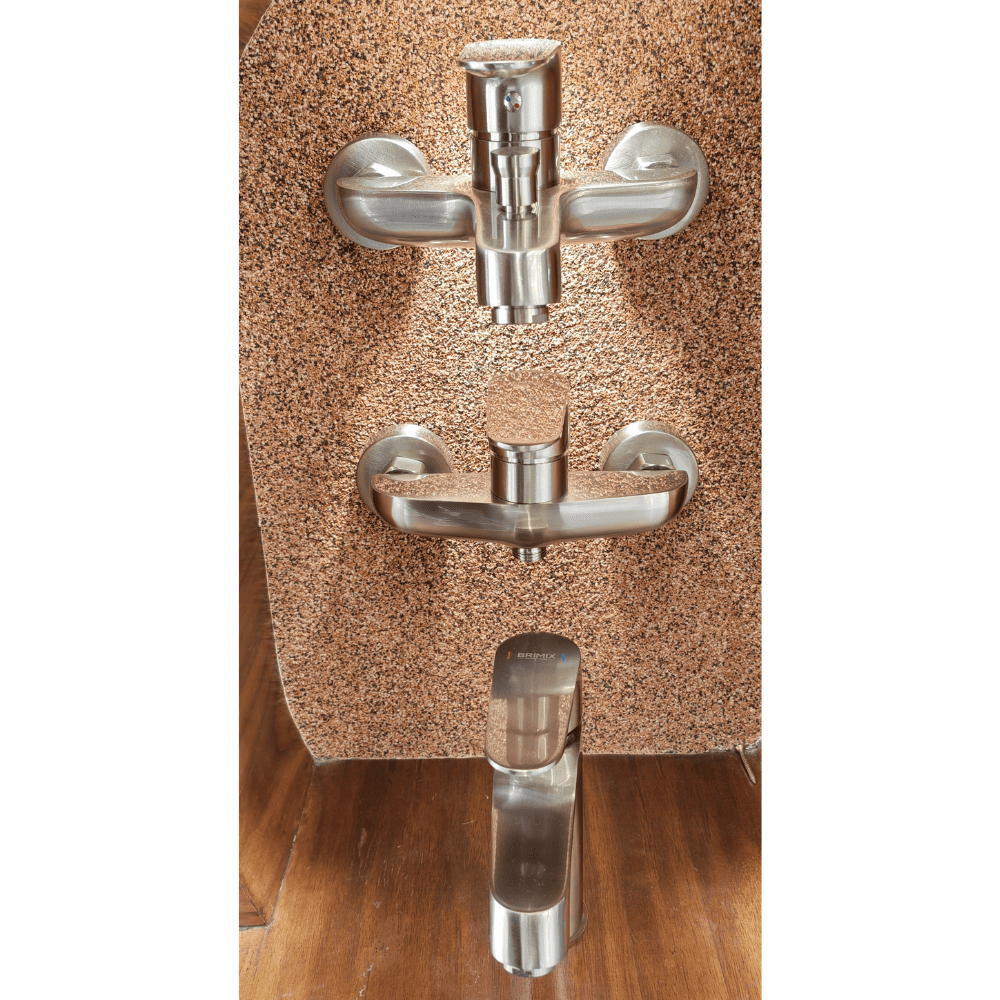 طقم خلاطات كروم مطفي ماركة BRIMIX 55166L (6) طقم خلاطات كروم مطفي ماركة BRIMIX