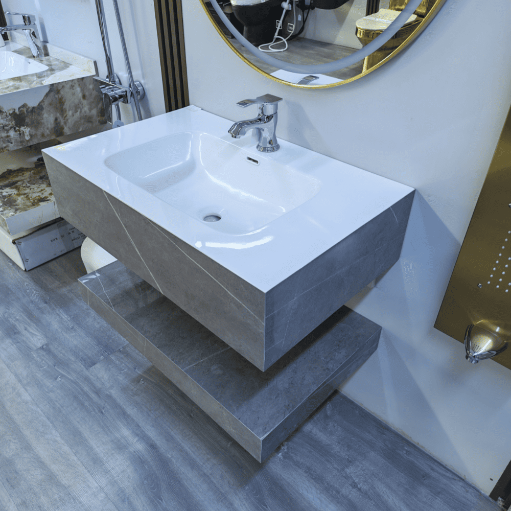 مغسلة حمام رمادي 80 سم 6025-80 (10) مغسلة حمام رمادي 80 سم