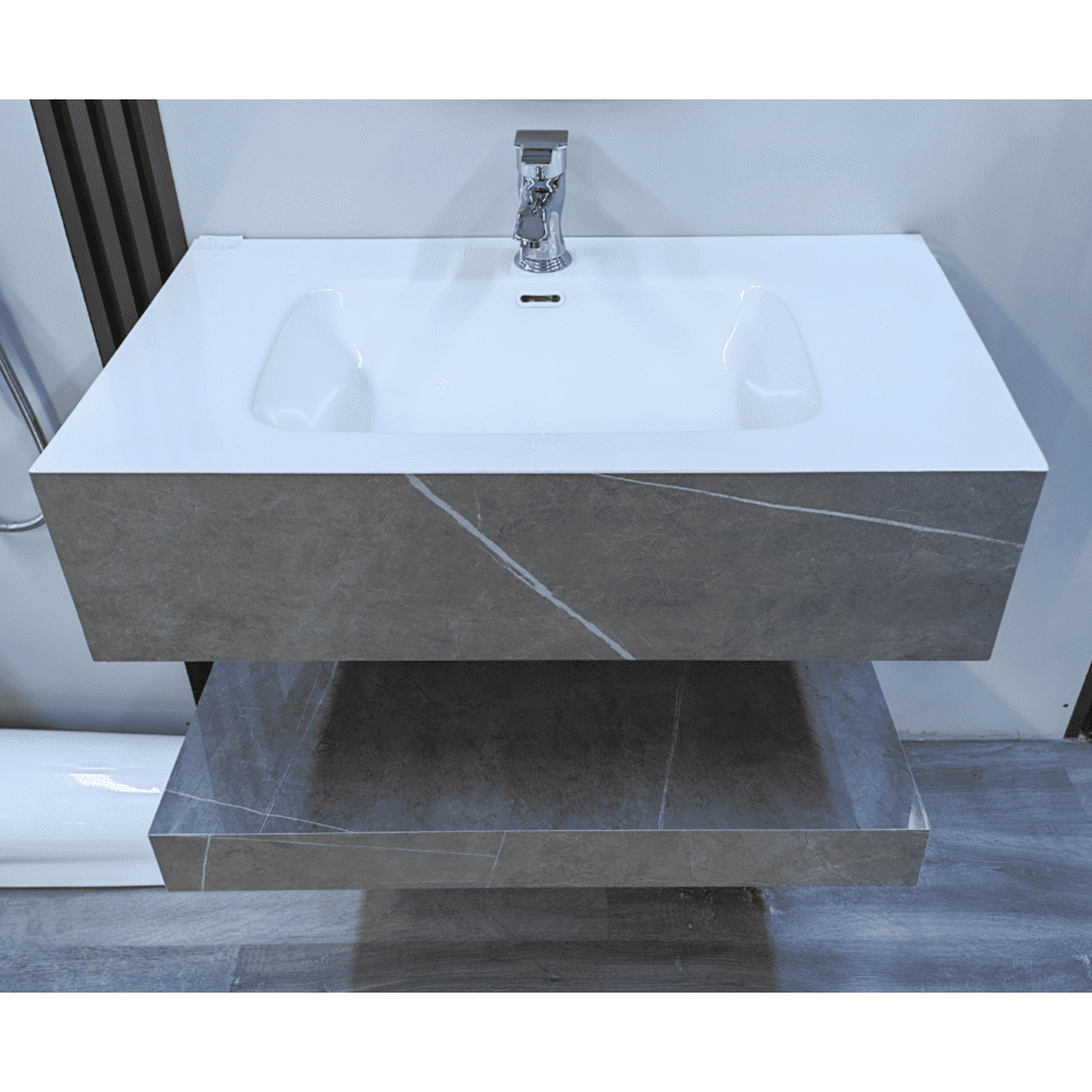 مغسلة حمام رمادي 80 سم 6025-80 (2) مغسلة حمام رمادي 80 سم