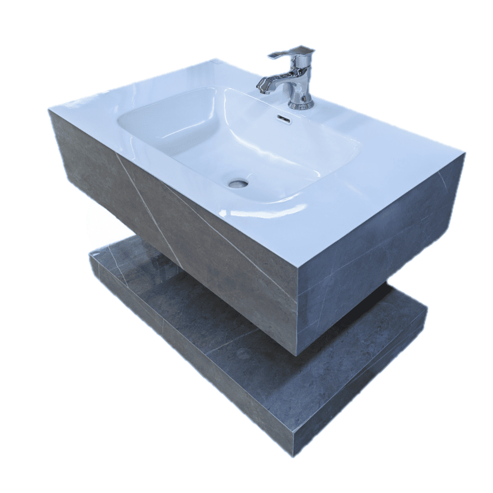 مغسلة حمام رمادي 80 سم 6025-80 (4) مغسلة حمام رمادي 80 سم