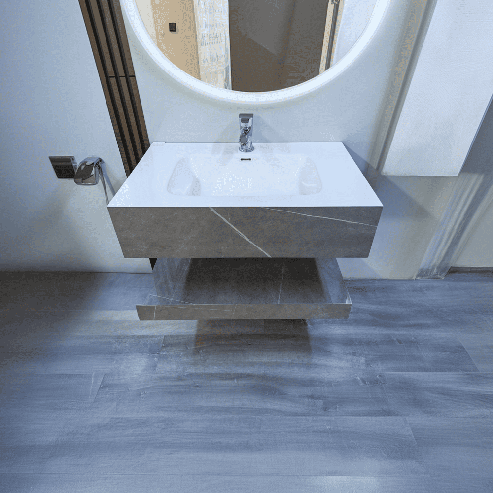 مغسلة حمام رمادي 80 سم 6025-80 (6) مغسلة حمام رمادي 80 سم